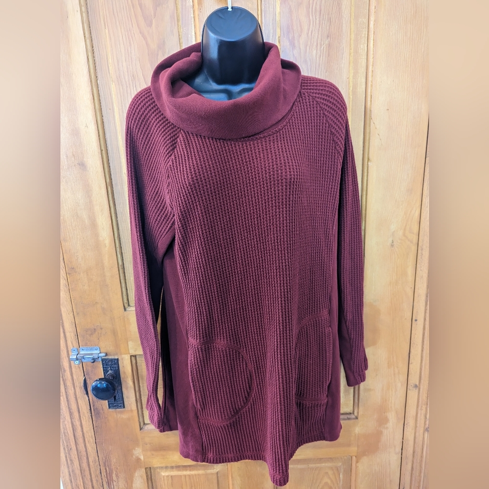 Christopher & Banks women's medium maroon sweater dress